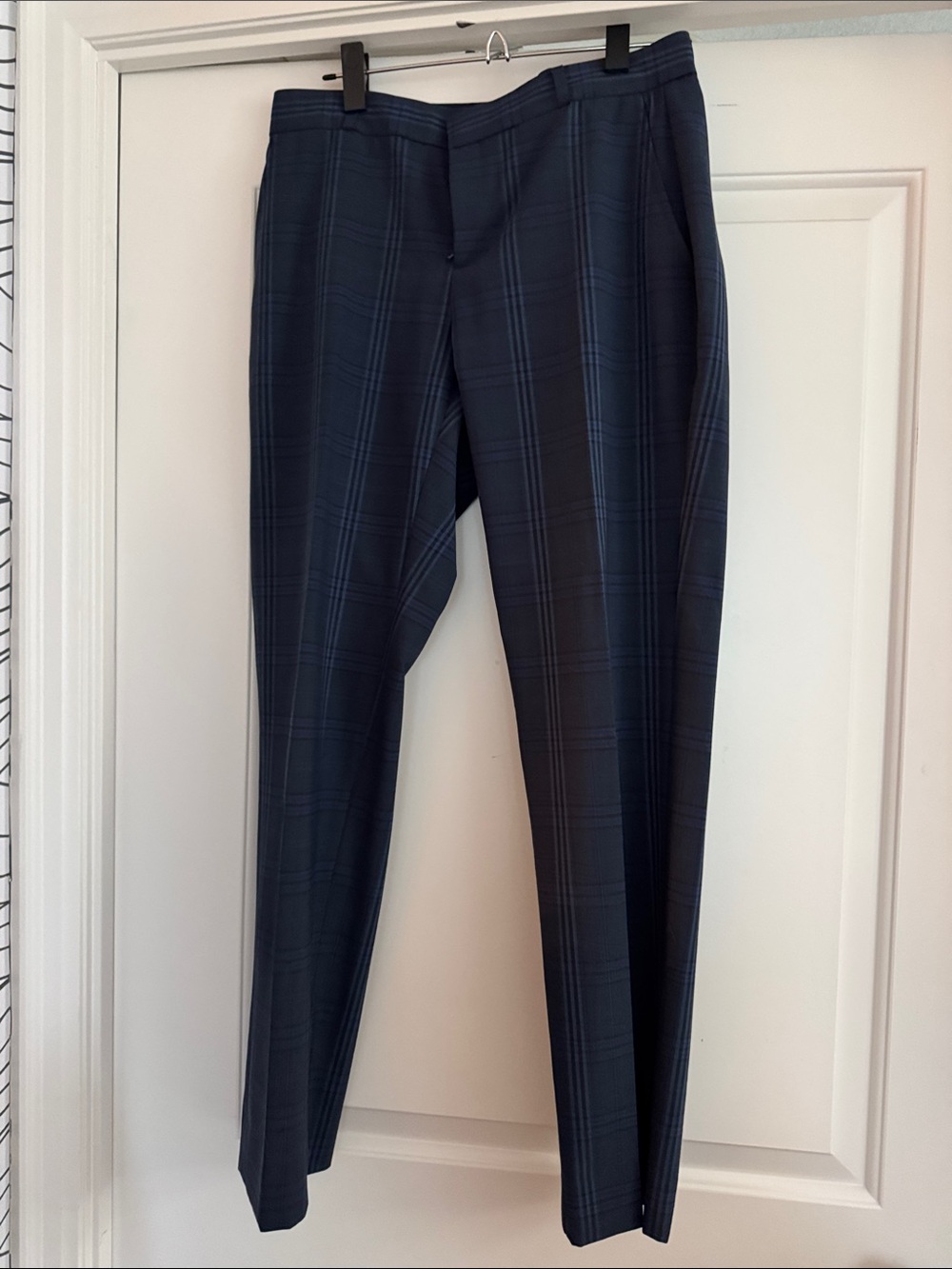 Banana Republic Navy Plaid Women's Dress Pants